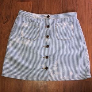 Hayden Los Angeles Stripe Denim Skirt